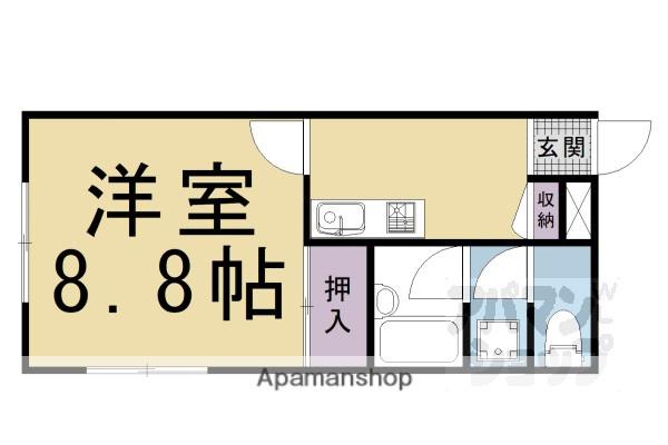 ティンカーベル(1K/2階)の間取り写真