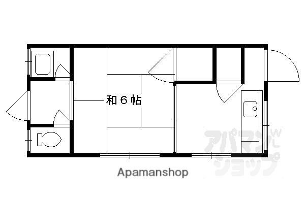 東荘(1K/1階)の間取り写真