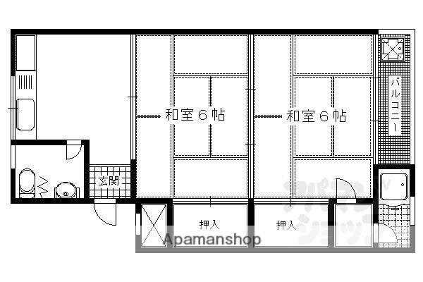 大北マンション(2K/2階)の間取り写真