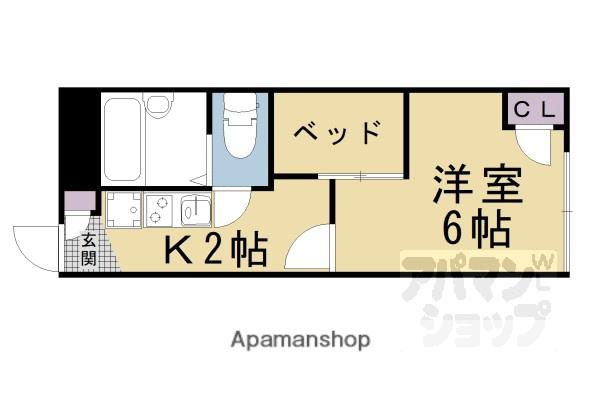レオパレスヤングフォレストA(1K/2階)の間取り写真