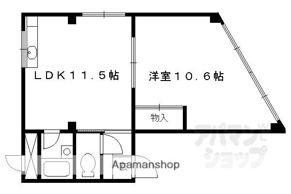 カースルII(1LDK/1階)の間取り写真