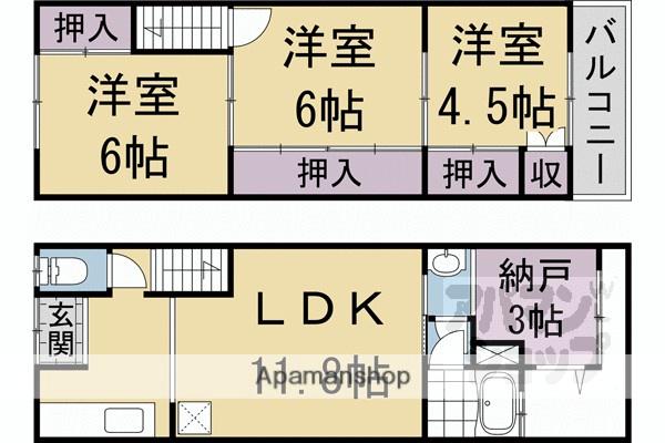 東野森野町貸家(3SLDK)の間取り写真