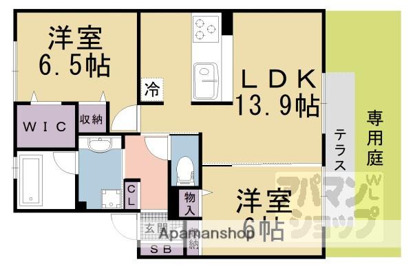 エアステージII(2LDK/1階)の間取り写真