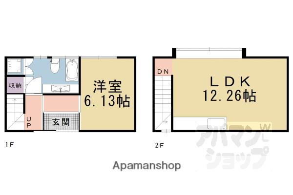 NEKOTO山科安朱(1LDK/1階)の間取り写真