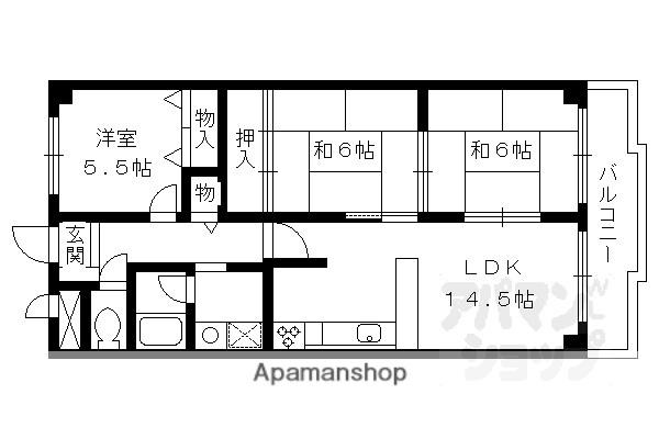 ラ・ポート折坂(3LDK/5階)の間取り写真