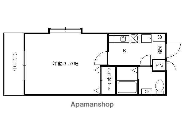 メゾン・ポジティブ(1K/1階)の間取り写真