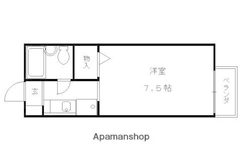 プレジールタケロク(1K/1階)の間取り写真