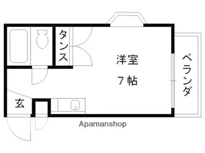 ピアグレース本丸(ワンルーム/2階)の間取り写真