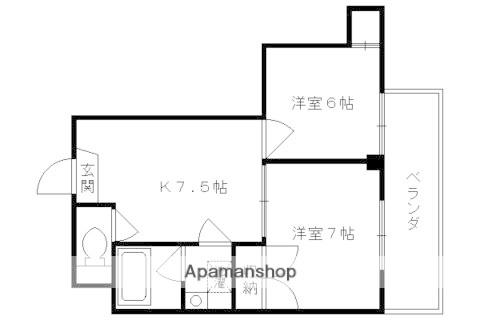 ルミエール春日森(2DK/4階)の間取り写真