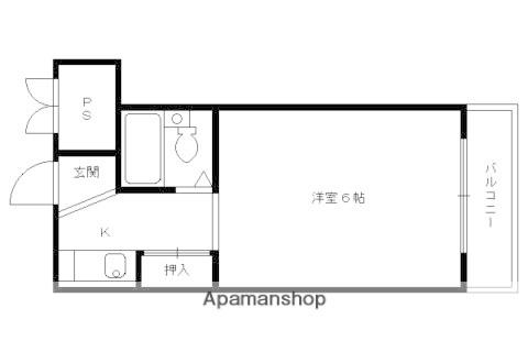 京橋まんしょん(1K/1階)の間取り写真