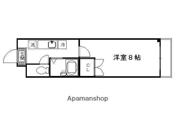 景勝セカンドハイツ(1K/2階)の間取り写真