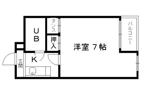 セイント18(1K/1階)の間取り写真