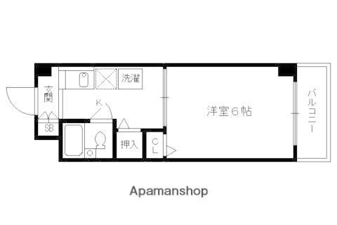 グラン・メゾン田(1K/3階)の間取り写真