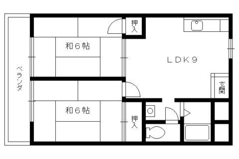 センチュリー22(2LDK/4階)の間取り写真