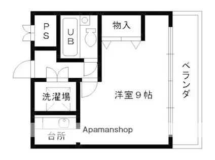 アビタシオンマキシマ(1K/4階)の間取り写真