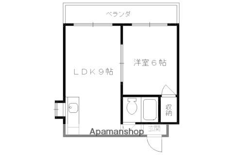 アビターレ深草(1LDK/2階)の間取り写真