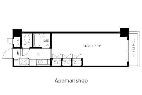 パルスピリア91(1K/2階)の間取り写真