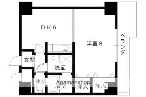 サンタウン宇治(1DK/5階)の間取り写真