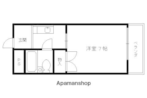 ハイツ池本I(1K/2階)の間取り写真