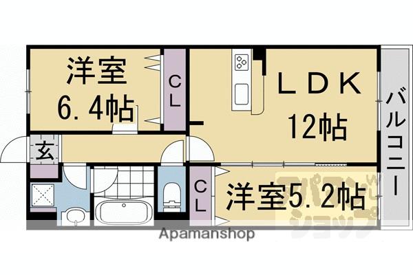 PLUM OWL II(2LDK/1階)の間取り写真