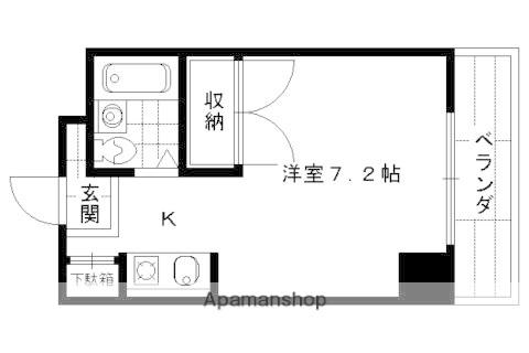 ル シオン(1K/6階)の間取り写真