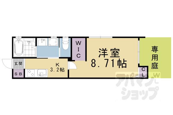 SAKURA TERRACE(1K/1階)の間取り写真