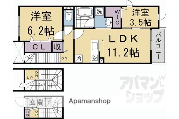 KOTI KOLMIO(2LDK/3階)の間取り写真