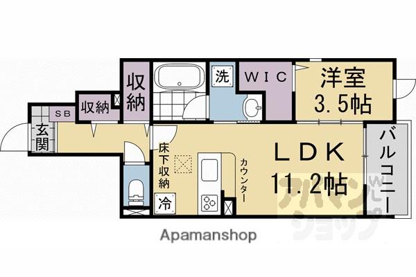 KOTI KOLMIO(1LDK/1階)の間取り写真