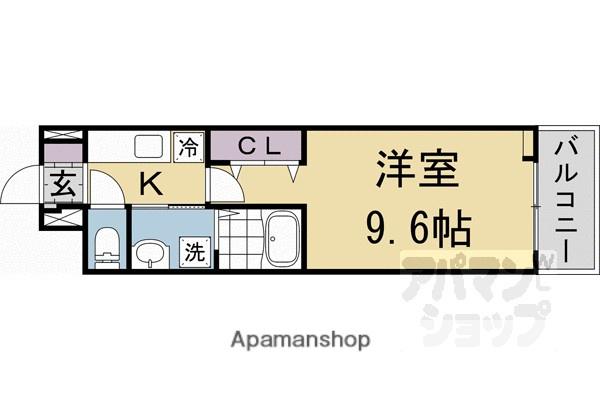 フリージア(1K/2階)の間取り写真