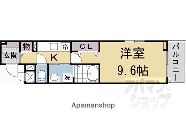 フリージア(1K/2階)の間取り写真
