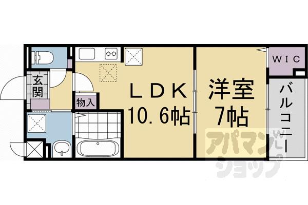 メゾン・ド・エフ(1LDK/1階)の間取り写真