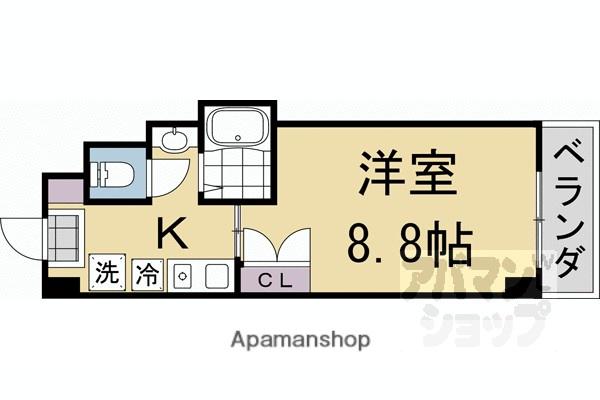 BEQUEM21(1K/3階)の間取り写真