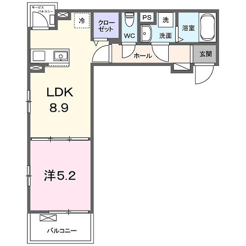 FORZADKⅢ(1LDK/2階)の間取り写真