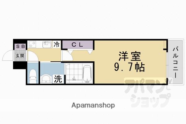 アビィ ロード(1K/2階)の間取り写真