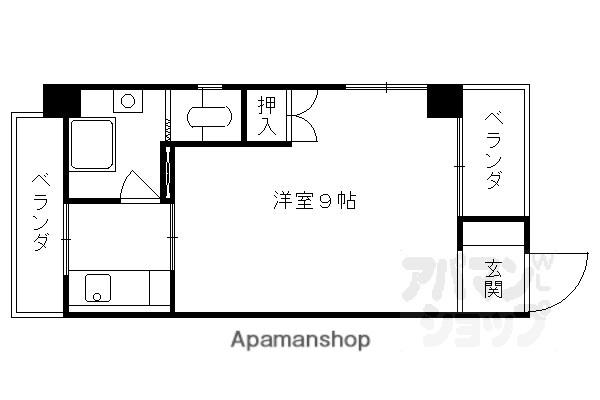 山科 小堀マンション(1K/1階)の間取り写真