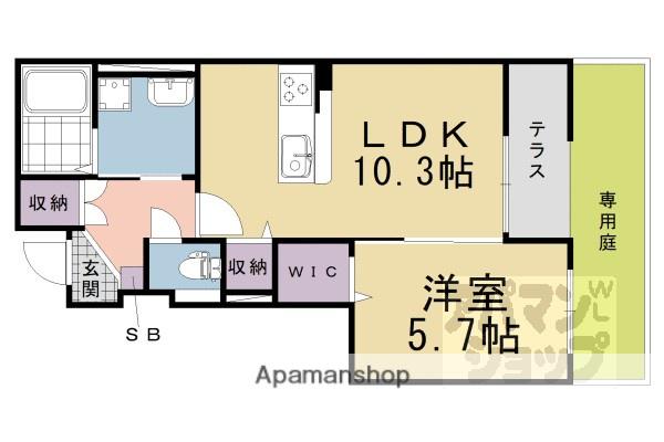 フィラーレ藤(1LDK/1階)の間取り写真