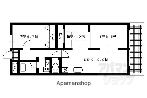 イトーピア向日マンション(3LDK/5階)の間取り写真