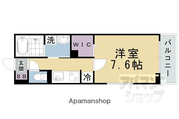 コーチ・フラット(1K/2階)の間取り写真