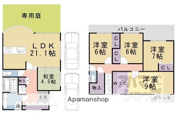 京都市東西線 東野駅(京都) 徒歩12分 2階建 築25年(5LDK)の間取り写真