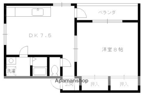 ハイツニシウラ(1DK/3階)の間取り写真