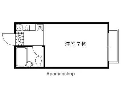 佐々木マンション(1K/1階)の間取り写真