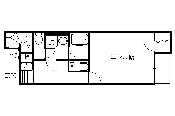 レオネクスト第二宇治川(1K/1階)の間取り写真