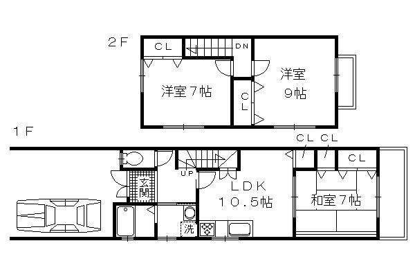 桃山町因幡(3LDK)の間取り写真