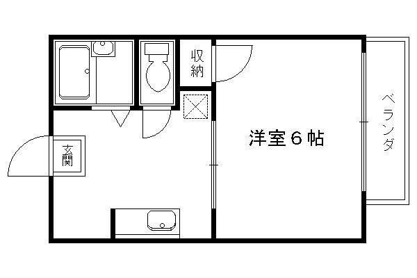 フレグランス桃山(1K/2階)の間取り写真