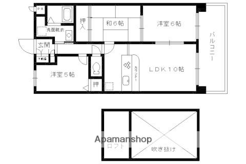 AZハウス(3LDK/5階)の間取り写真