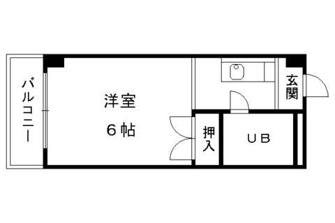 ジュネス21(ワンルーム/3階)の間取り写真