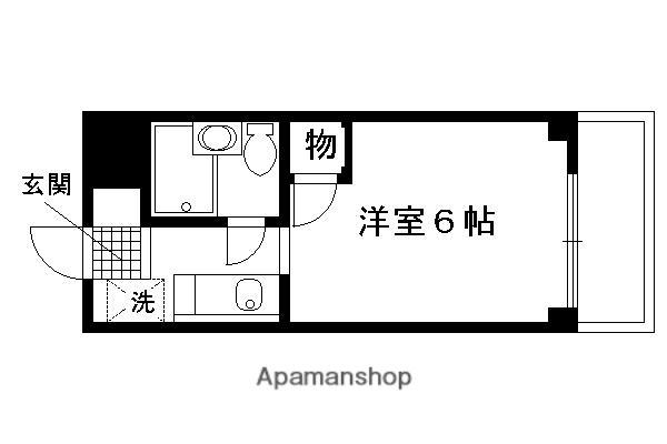 ブルックスドム(1K/2階)の間取り写真