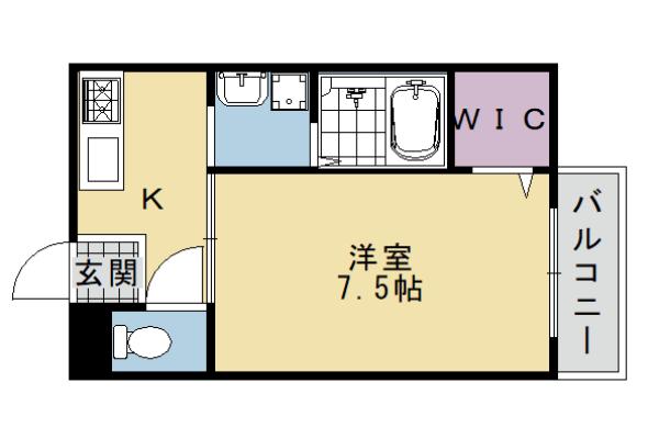 グランド-ル(1K/2階)の間取り写真