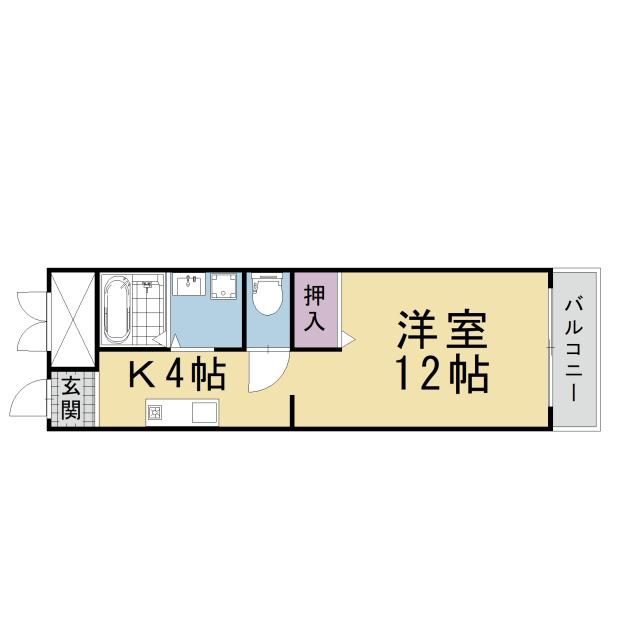 セントヒルズ(1K/1階)の間取り写真