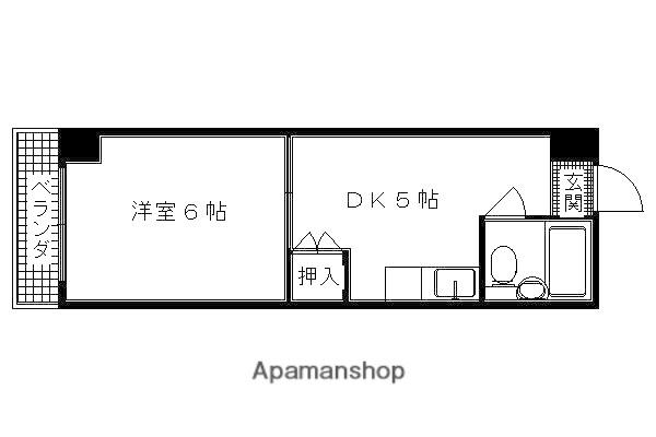 ラ・ファルド嵯峨(1DK/3階)の間取り写真